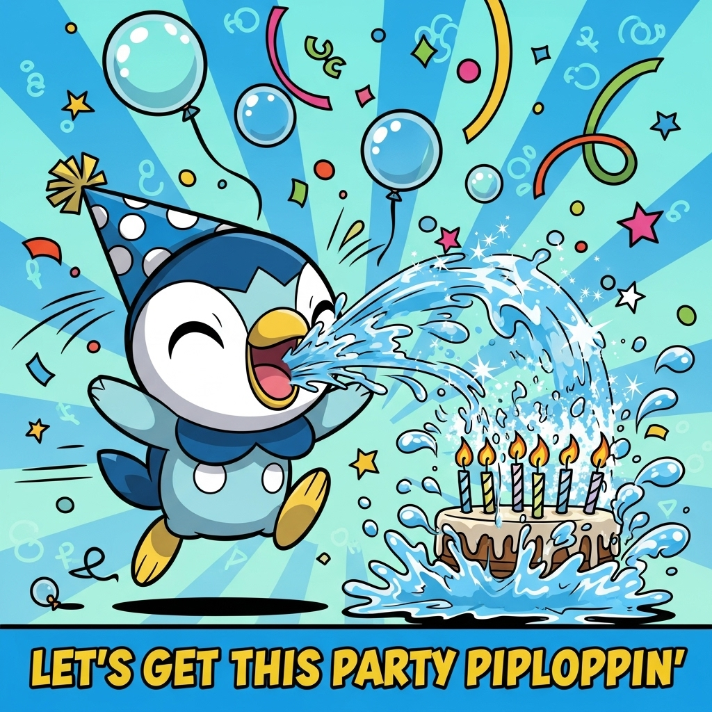Piplup, and Birthday Card