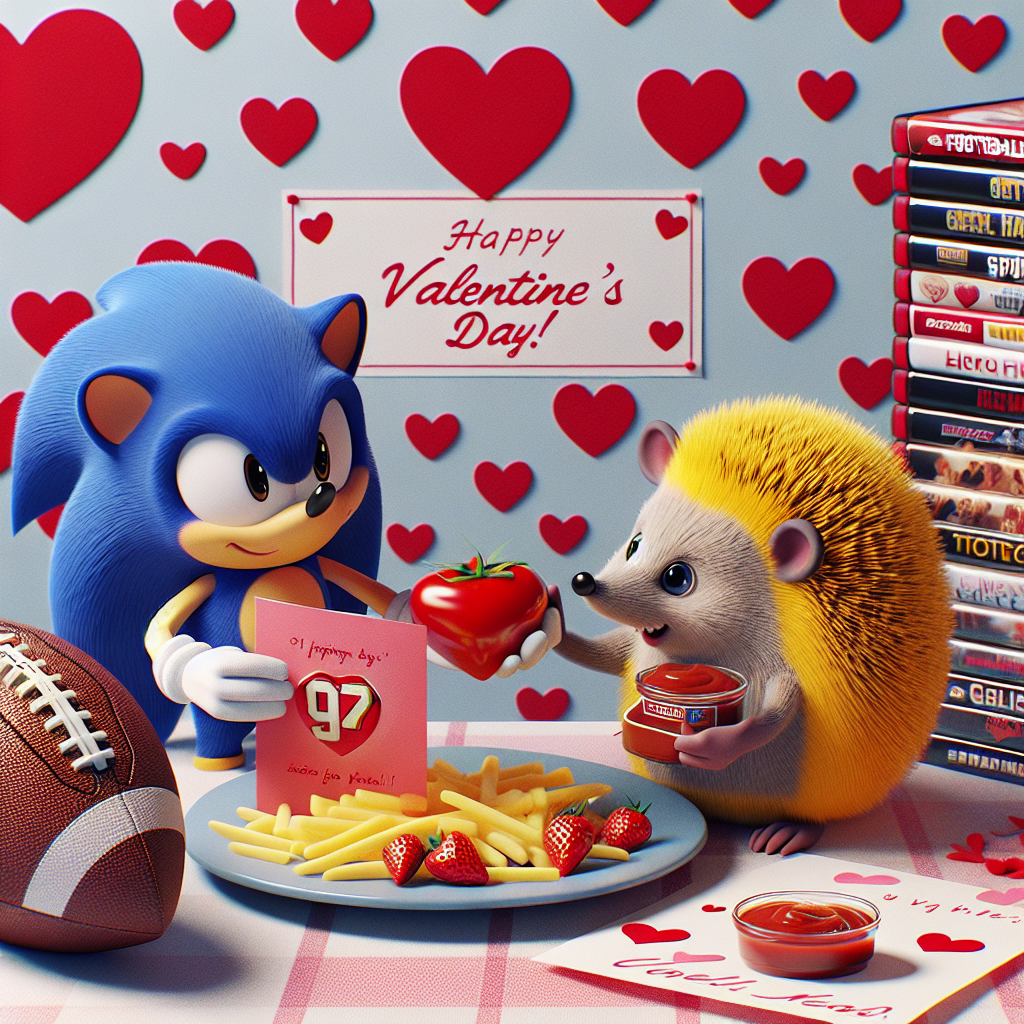 Pikachu, Sonic the hedgehog, DVDs , Tomato ketchup, and Liverpool FC Valentines-day Card