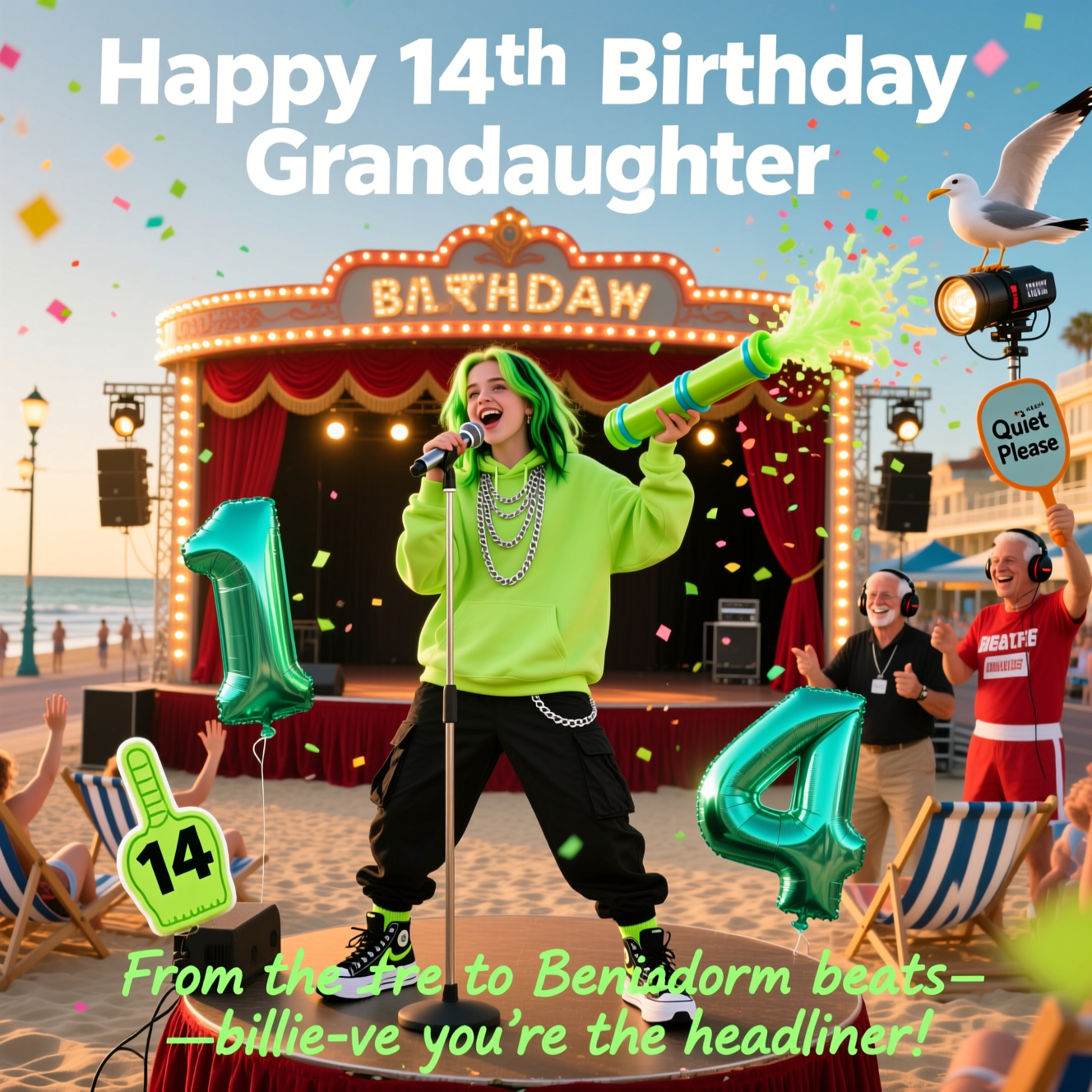 Performing Arts, Theatre,Benidorm,Billie Eilish, and Birthday Card