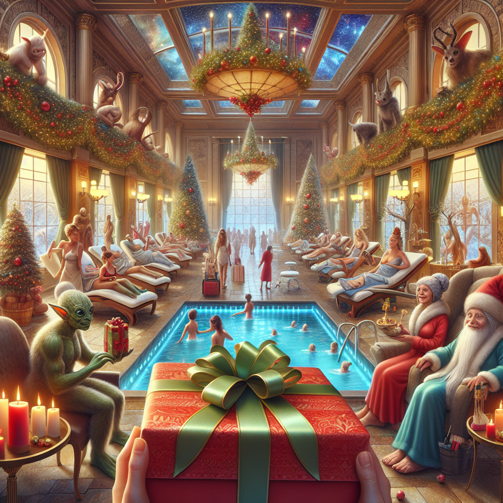 Luxury massage, manicure, nails and spa salon Christmas Card