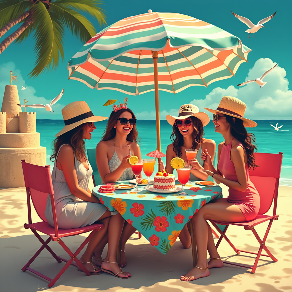 Cocktails, and Girlfriends Birthday Card