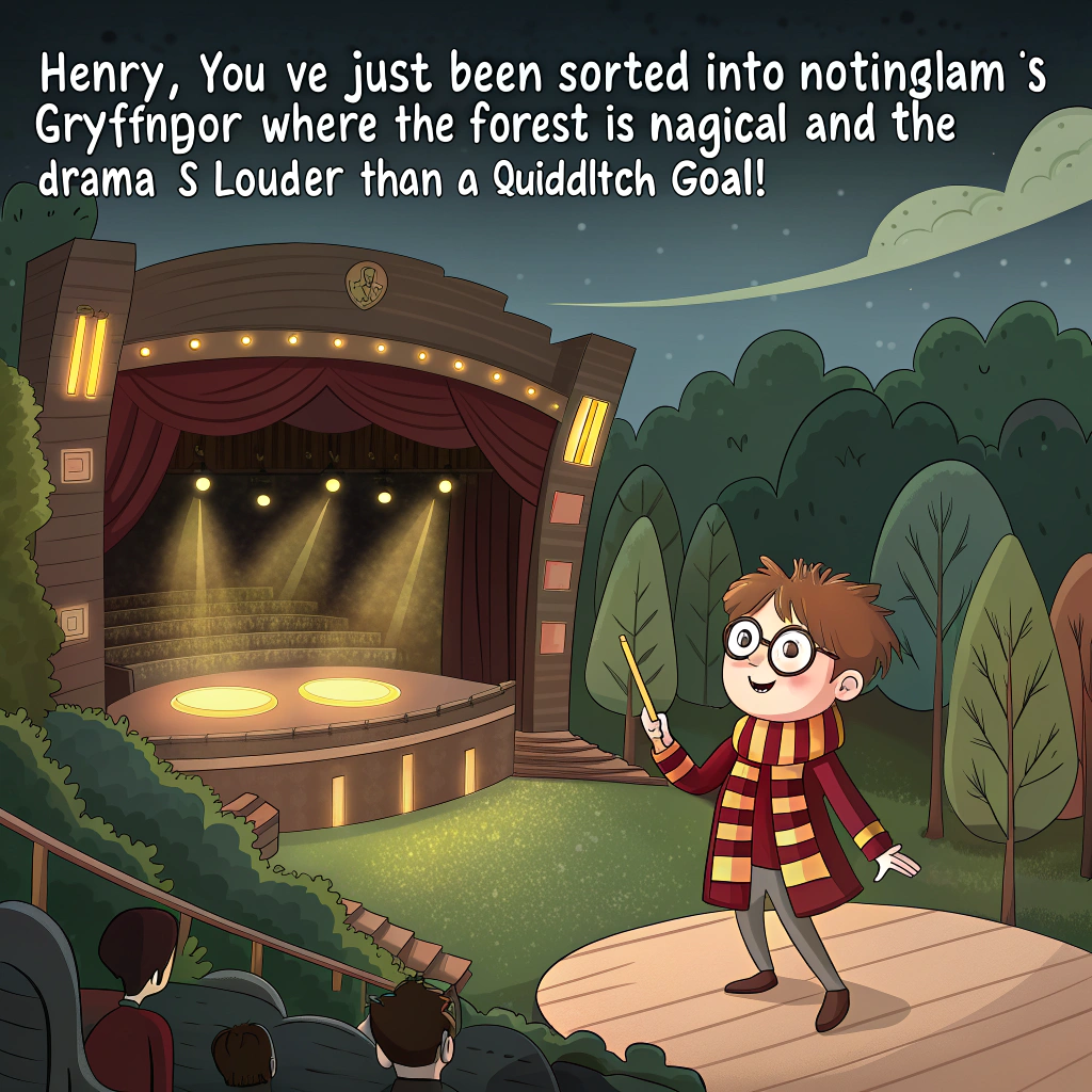 Nottingham Forest, Theatre, and Harry Potter Birthday Card