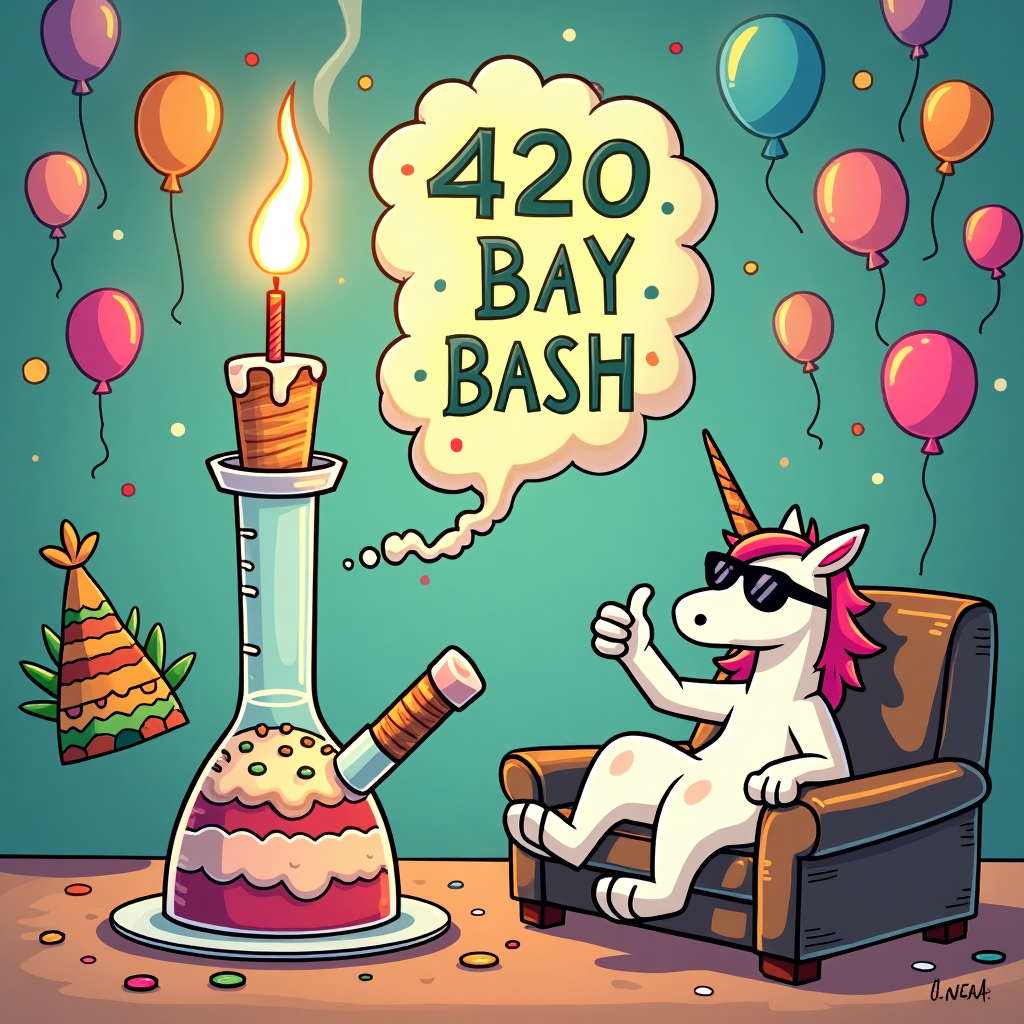 Weed bong Birthday Card