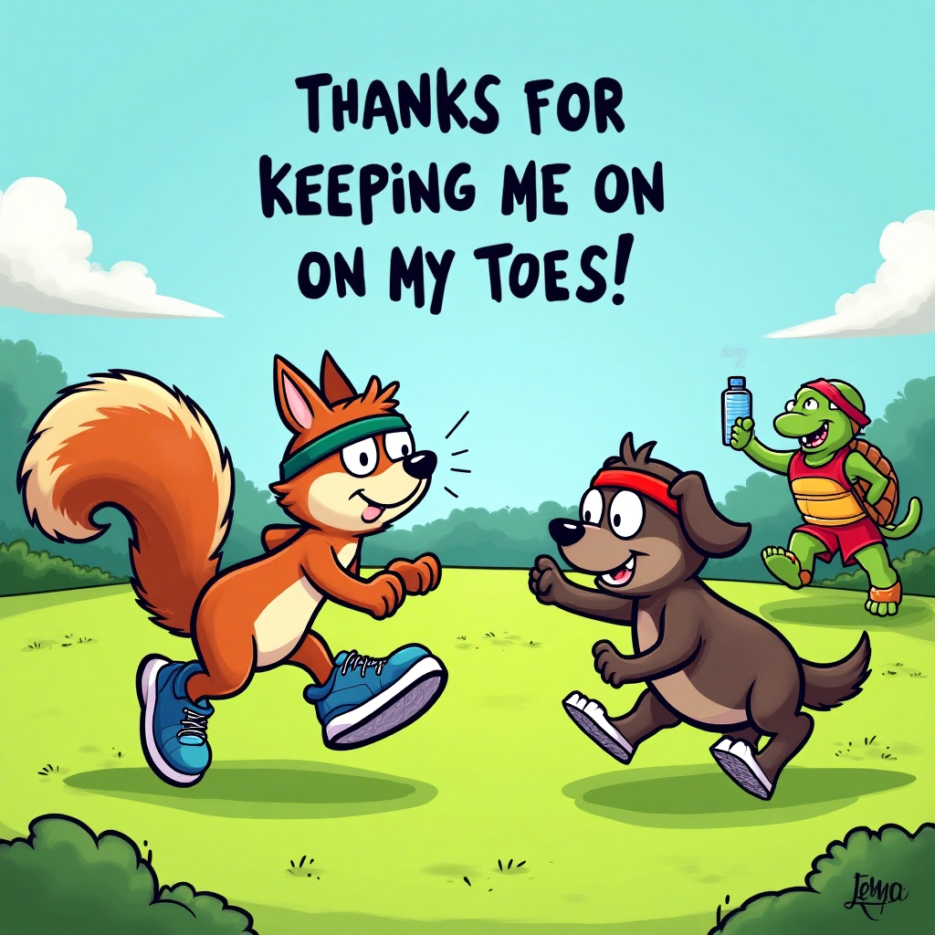 Sports, playing tag, and Thank-you Card