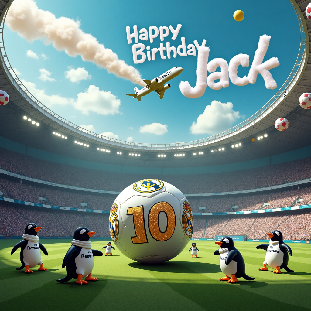 Real Madrid, Bernabéu Stadium, and 10 Birthday Card