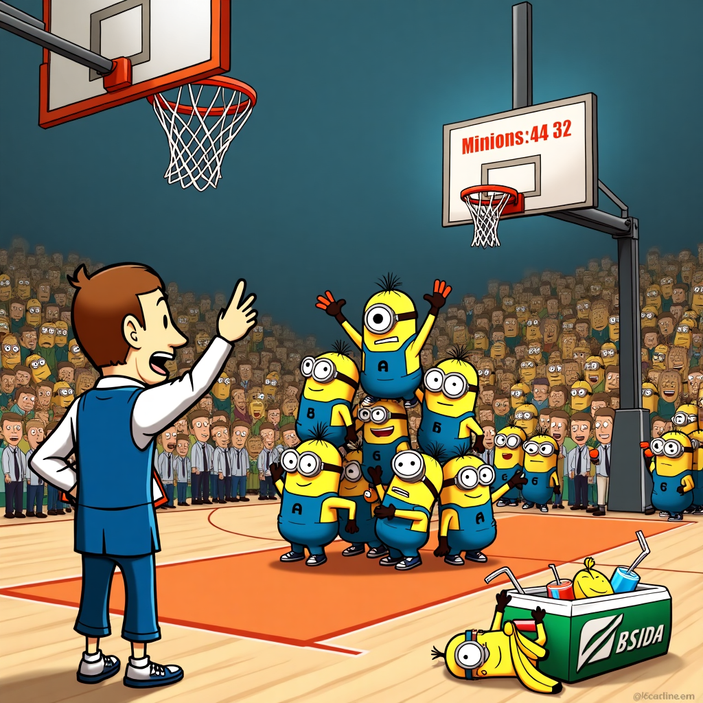 Basketball coach players, Minions , Funny, and Thank-you Card