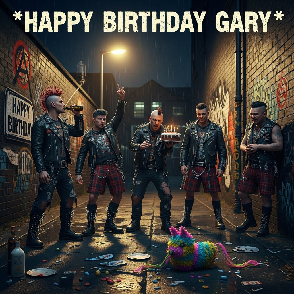 No Fx , Punk Rock , Skinhead , and Birthday Card
