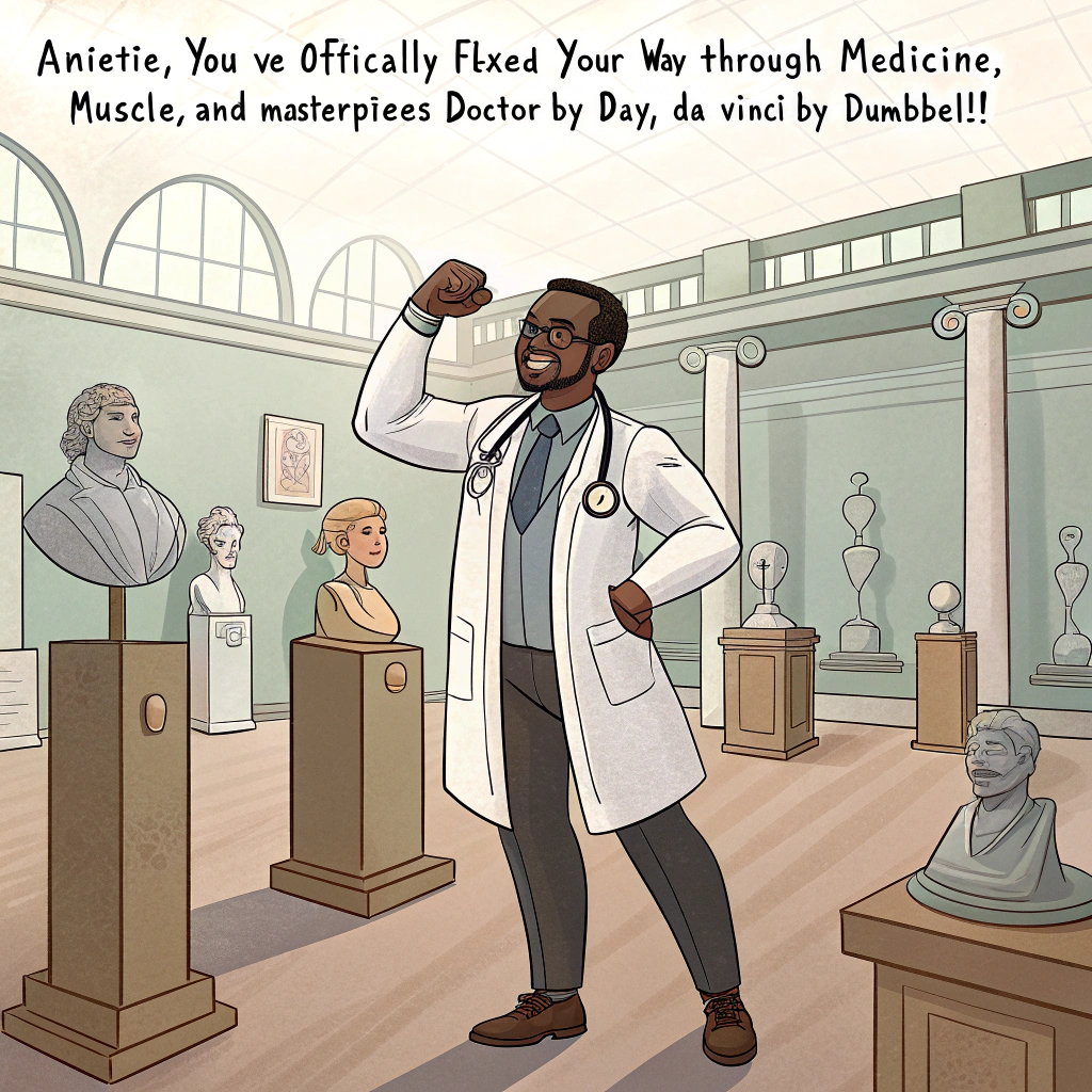 39 year old african male that is muscle and loves the gym is a doctor and loves art , congradulations to him n completing his treatmetn wich him all the best Congratulations Card