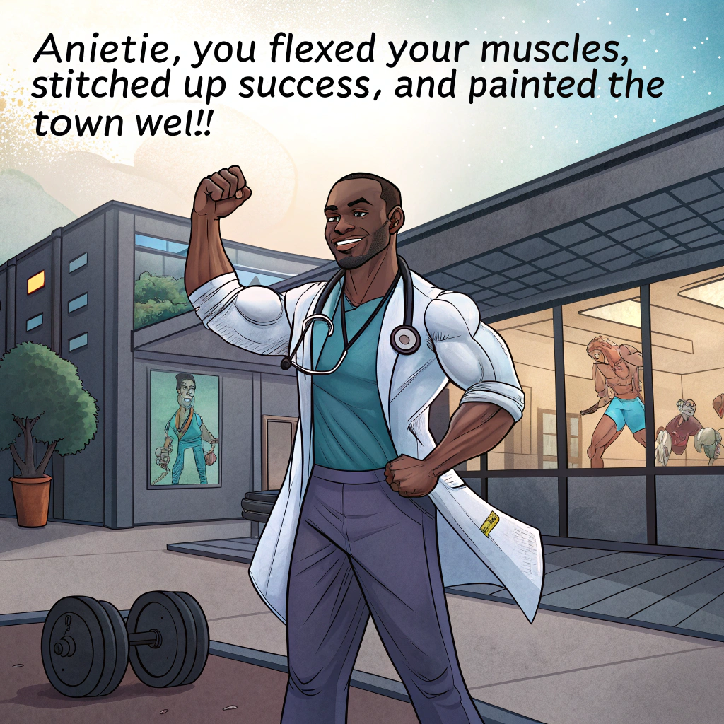 39 year old african male that is muscle and loves the gym is a doctor and loves art , congradulations to him n completing his treatmetn wich him all the best Congratulations Card