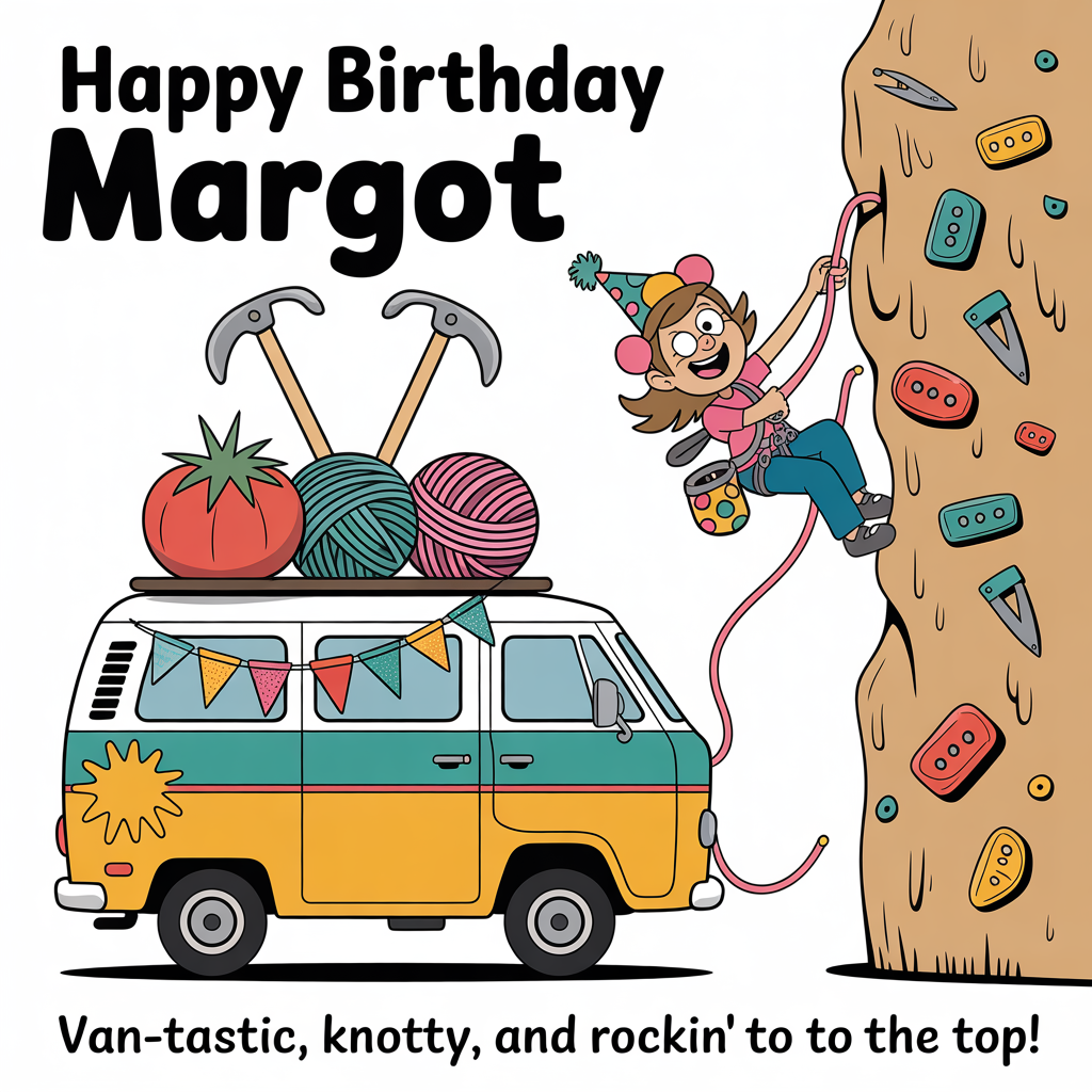 Campervan, crafts, climbing, and Birthday Card