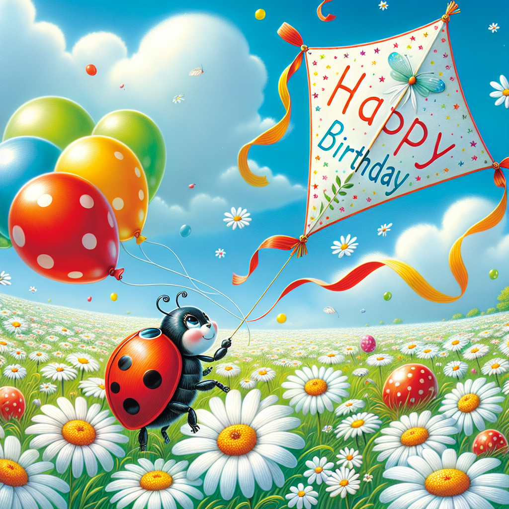 Ladybird Birthday Card