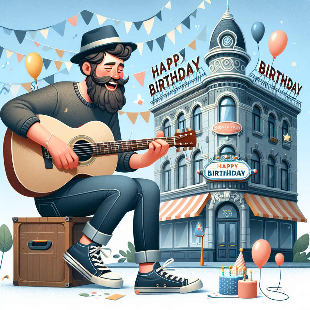 Nike uno trainers, Bearded man, Guitar, and Cavern club Birthday Card