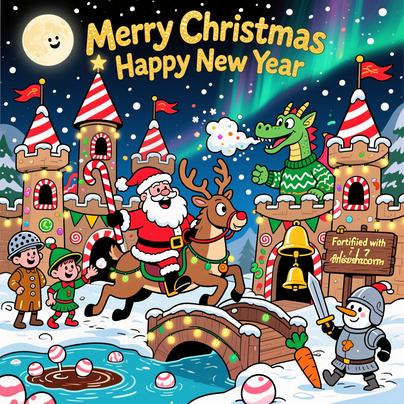 Castle, and Christmas Card