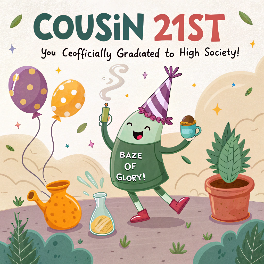 Weed , and Bongs Birthday Card