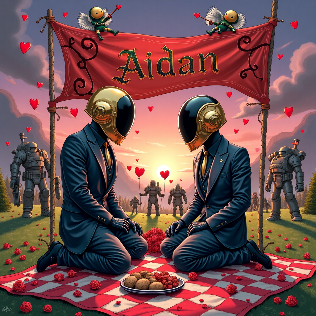 Daft punk, and Warhammer 40k Valentines-day Card