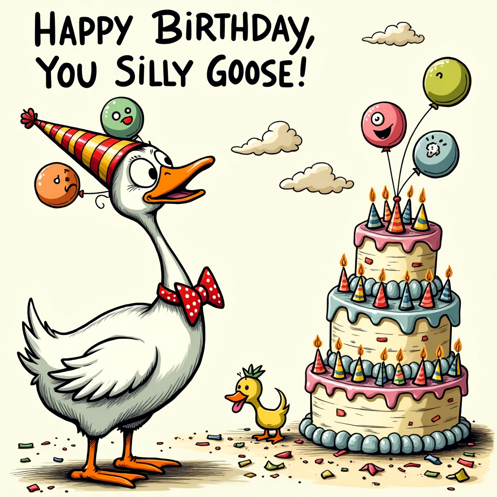 Happy birthday silly goose Birthday Card