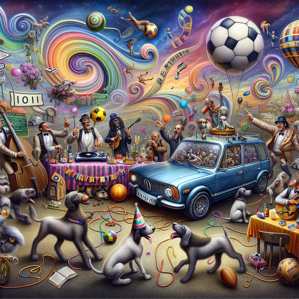Northern soul , Bmw, Blue range rover , German wirehaired pointer , Grey tabby cat, 2 Weimaraners, Road trips, and Liverpool football team Birthday Card