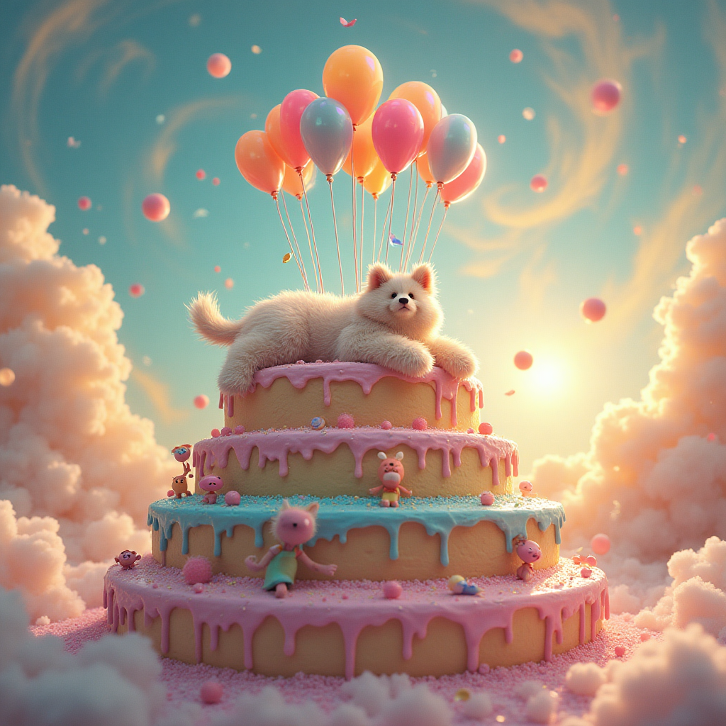 Jellycat, Cake, and Birthday Card