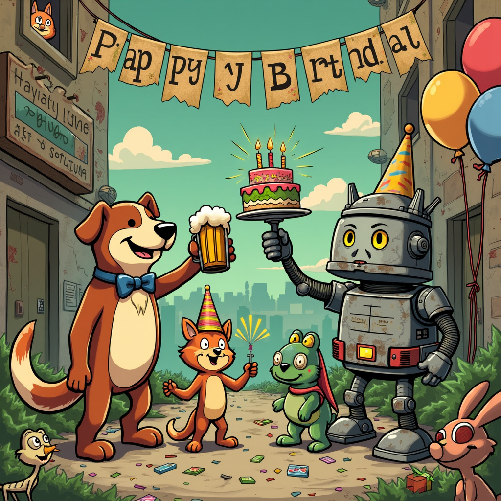 Fallout , Beer, Happy birthday , and Poetry Birthday Card