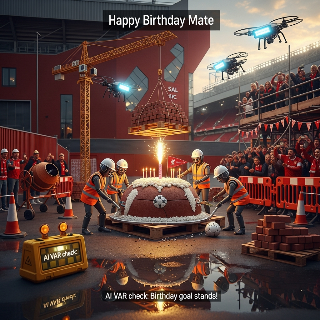AI, Construction , Liverpool football club , and Birthday Card