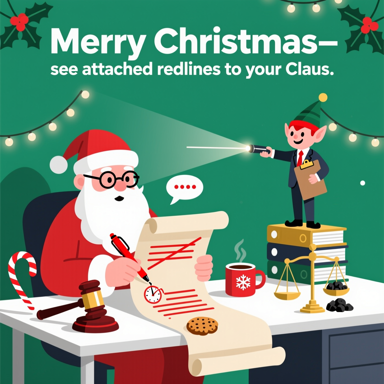 Writing, law, micromanaging , and Christmas Card