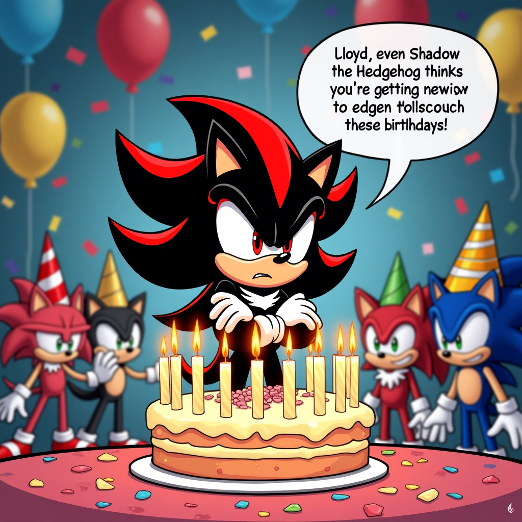 Shadow Hedgehog Birthday Card