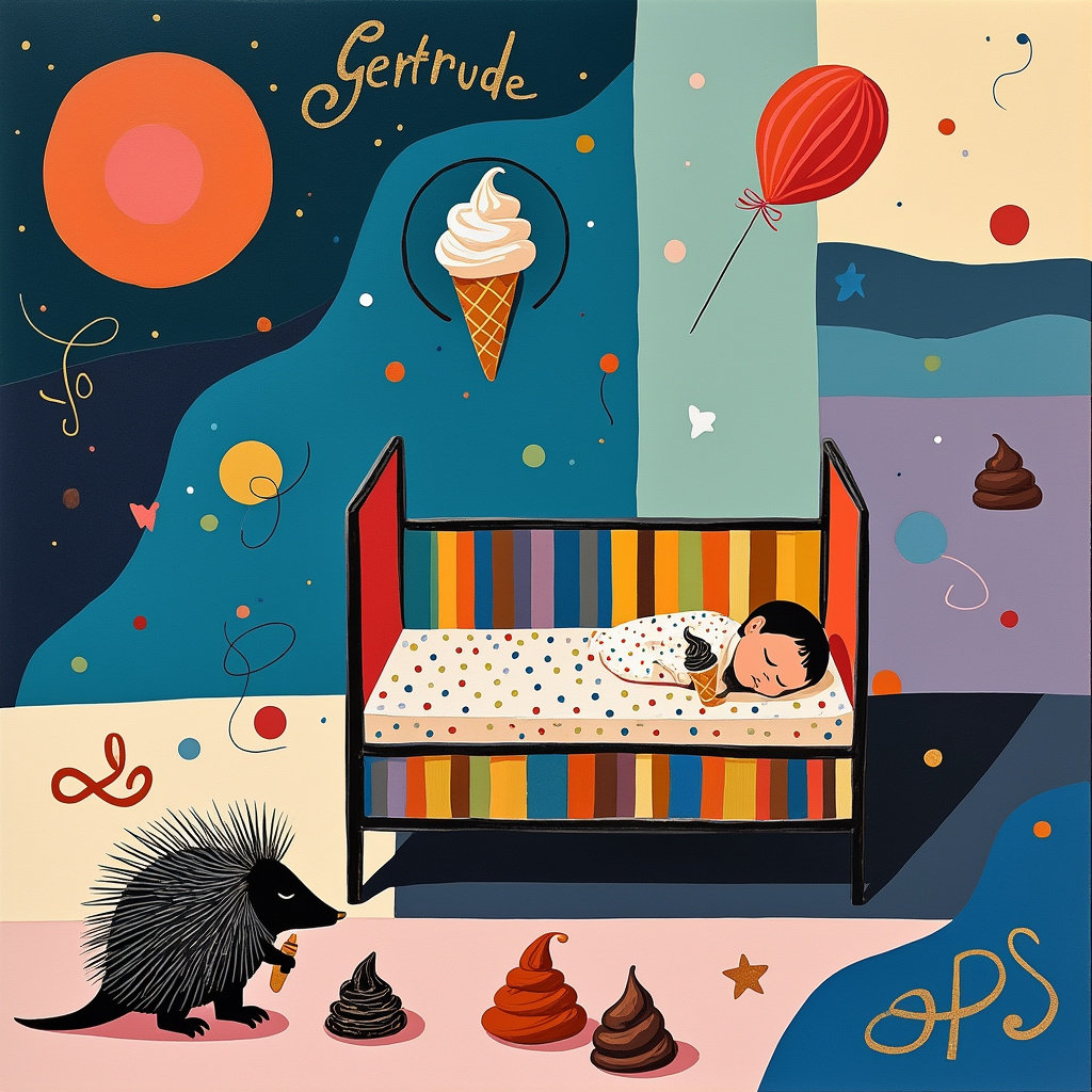 Poo, Ice cream, and Porcupines New-baby Card