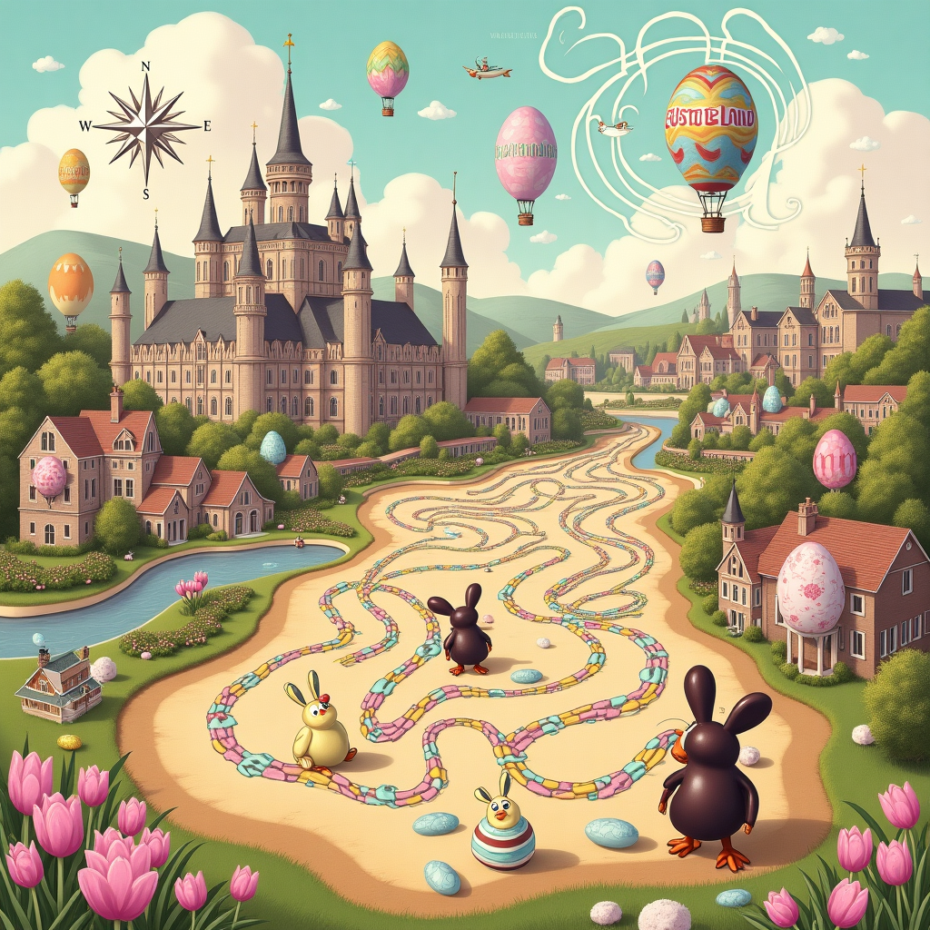 A mapped out plan for disneyland in Doncaster Easter Card