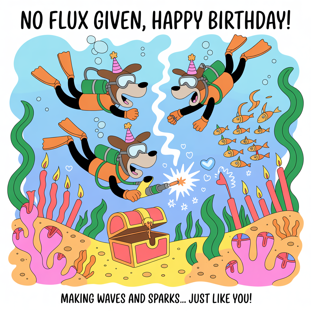 Scuba diving, Dogs, Welding, Nature, and Birthday Card