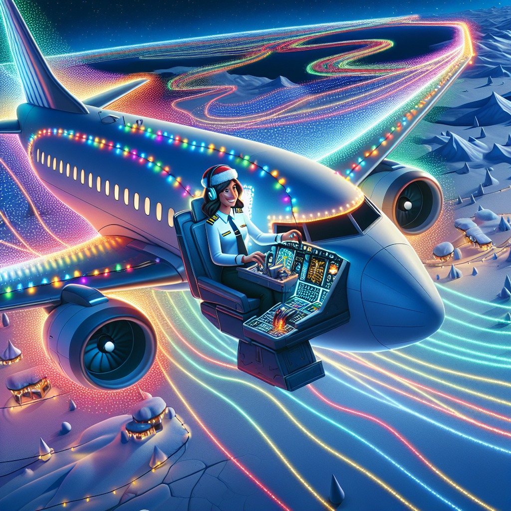 Drawing of a festive Christmas cockpit scene with a pilot at the controls, the plane's dashboard illuminating a radiology scan pattern, overflying a snowy landscape that resembles the map of Israel, with rainbow-colored Christmas lights trailing from the wings.
Generated with these interests: Pilot, Radiology, and Gay Israel .
Made with ❤️ by AI.