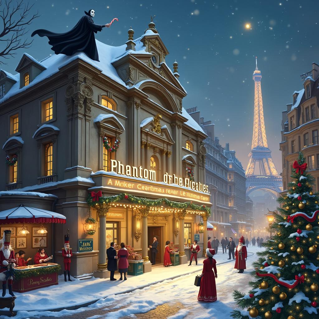 Phantom of the opera, and Les miserables Christmas Card
