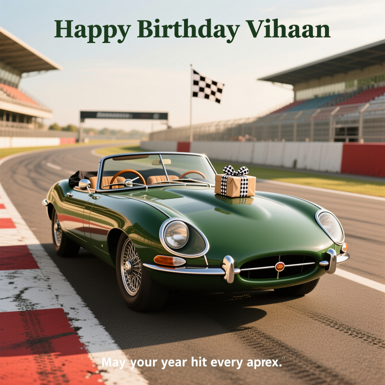 Jaguar e type roadster , Cars , Racing track , and Birthday Card