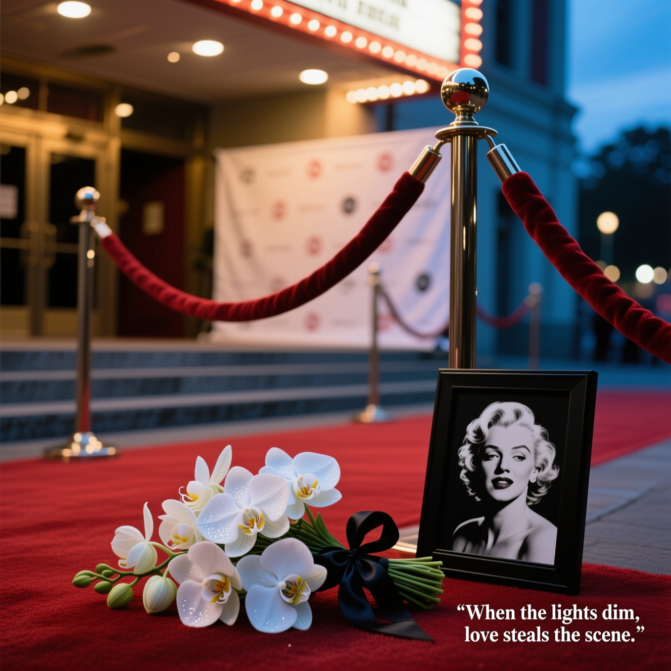Orchids , Red carpet arrival photographs , Marilyn monroe, and Sympathy Card