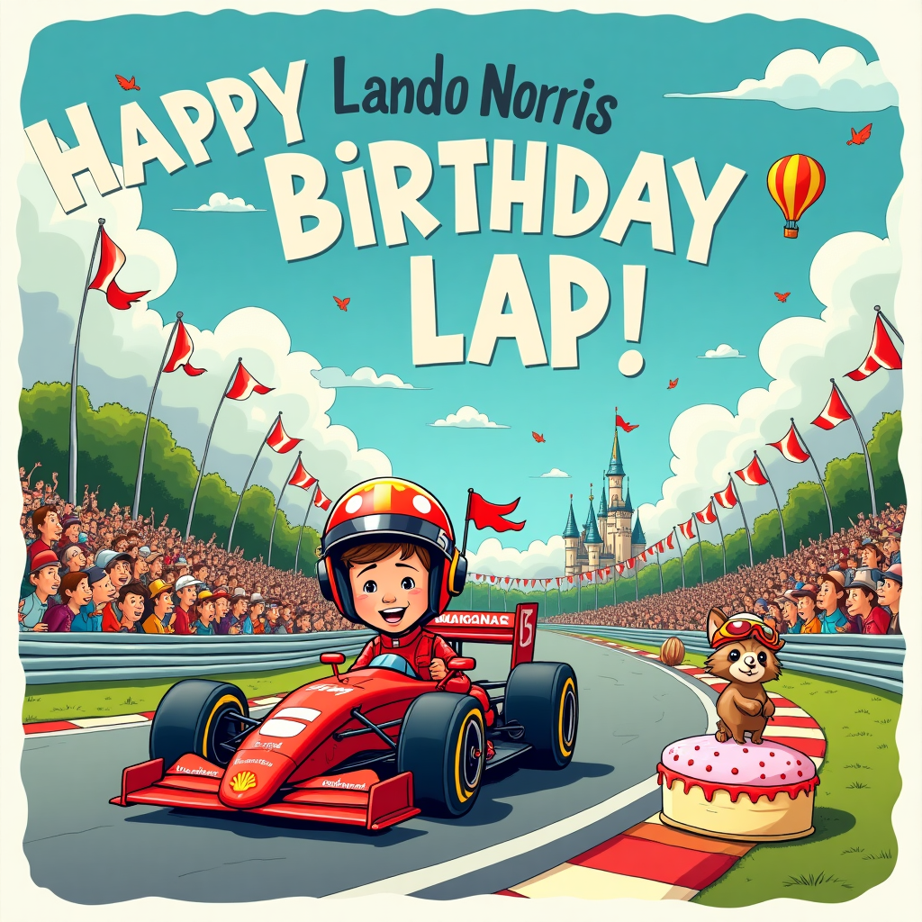 Lando Norris, and F1 Birthday Card