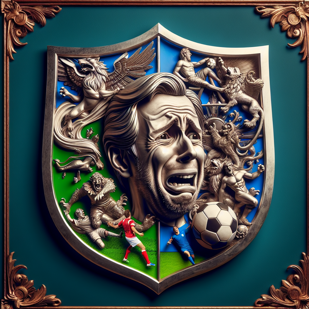 Imagine being in the middle of an important soccer game. You represent a popular football team about to claim a decisive victory in a grand tournament. In a shocking twist of fate, something akin to an old folk tale curse, your team faces a sudden loss to another well-regarded team. Your expression mirrors the emblem of your team, a complex composition of disappointment and the all too familiar feeling of being underwhelmed. As you part ways, you carry not sadness but a wry smile, the grin of one well acquainted with the sting of disappointment.
Generated with these themes: Leeds United Football Club, Losing game, Gypsy Curse, Badge, English Football Championship Play Off Final, Southampton football club, Disappointment, and Underwhelmed .
Made with ❤️ by AI.