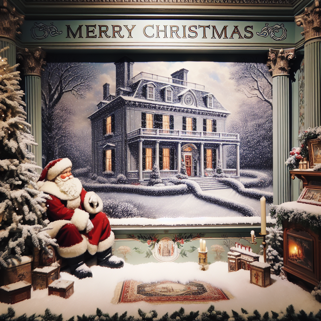 Snow gently falls outside, dusting the landscape in silence and adding to the solemnity of the realistic Christmas setting. A venerable family home, with subtle Masonic decorations, exudes a sense of tradition and history. Santa, depicted realistically, sits pensively in a corner, a backdrop of Christmas and snow visible behind him. The air is calm and the heartfelt 'Merry Christmas' greeting is intertwined within the decor, fostering a sense of connectedness and reflection.
Generated with these themes: Family, Masonic, Santa, Christmas, and Snow.
Made with ❤️ by AI.