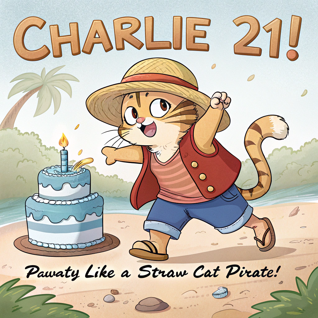 Straw Hat Pirates Birthday Cards