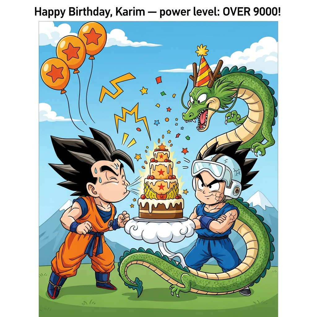 Dragon Ball, and Birthday Card