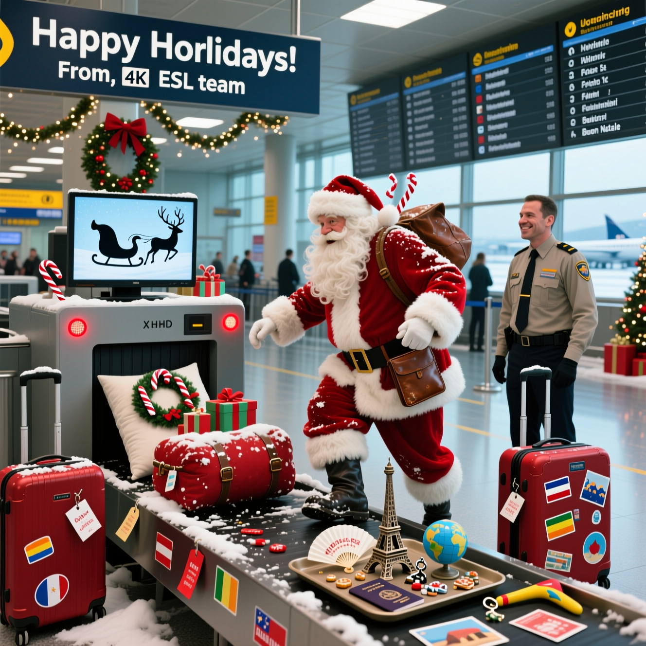 Traveling to different countries , Caught in the act , and Christmas Card