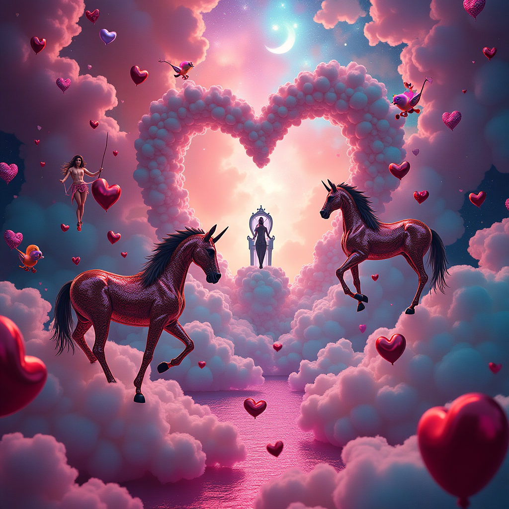 **Image Prompt:**

*At the top of the abstract image:* **Whipped Up Gratitude for My Favorite Subscriber!**  

A surreal, abstract explosion of kinky fantasy and vibrant color — flowing tendrils of velvet and leather belts swirl through a galaxy of candy hearts, neon unicorns, and floating high heels. Metallic corset strings weave through puffy clouds shaped like suggestive emojis (😉, 🍑, ⛓️), while tiny impish fairies in thigh-high boots ride giant feather ticklers across a glowing pink-and-purple dreamscape. In the distance, a crystal throne floats mid-air, occupied by a smirking dominatrix silhouette made entirely of glistening chrome and fishnet textures. Everywhere, abstract shapes suggest both laughter and... tension release. The overall vibe? Fabulous fantasy, playful domination, and hilarious devotion in glorious kinky abstraction.
Generated with these themes: Fantasy, fun and kink!.
Made with ❤️ by AI.