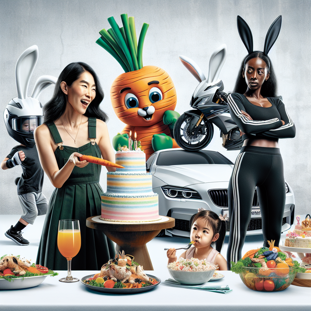 Bmw, Rabbits, Daughter, Wife, Motorbike , Food, and Kick boxing Birthday Card