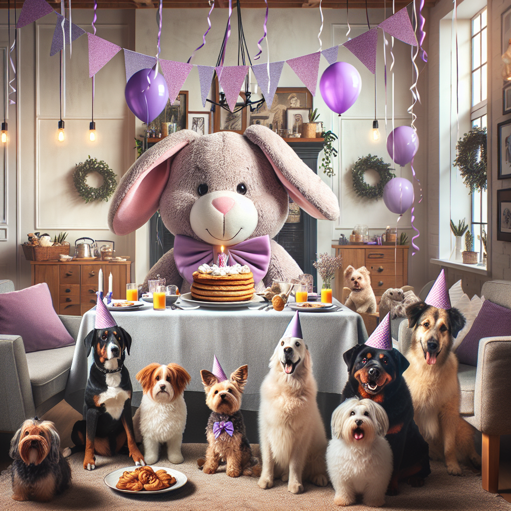 Jellycat, Dogs, Purple, and Cooked breakfast Birthday Card