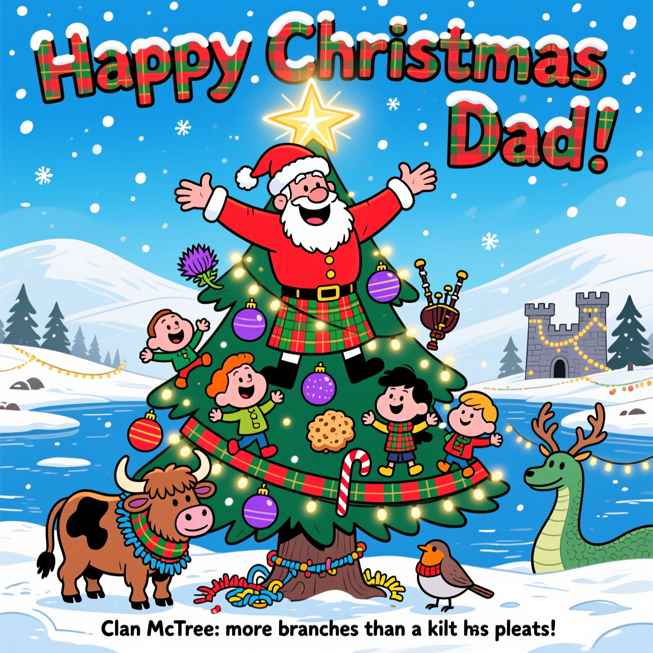 Family Tree, Scotland, and Christmas Card