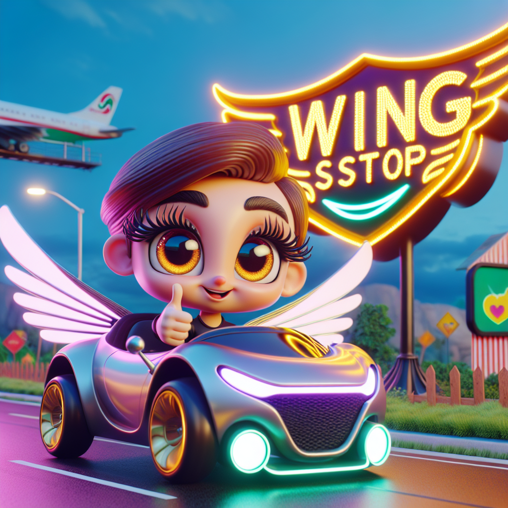 Driving, Eye lashes, and Wing stop Congratulations Card