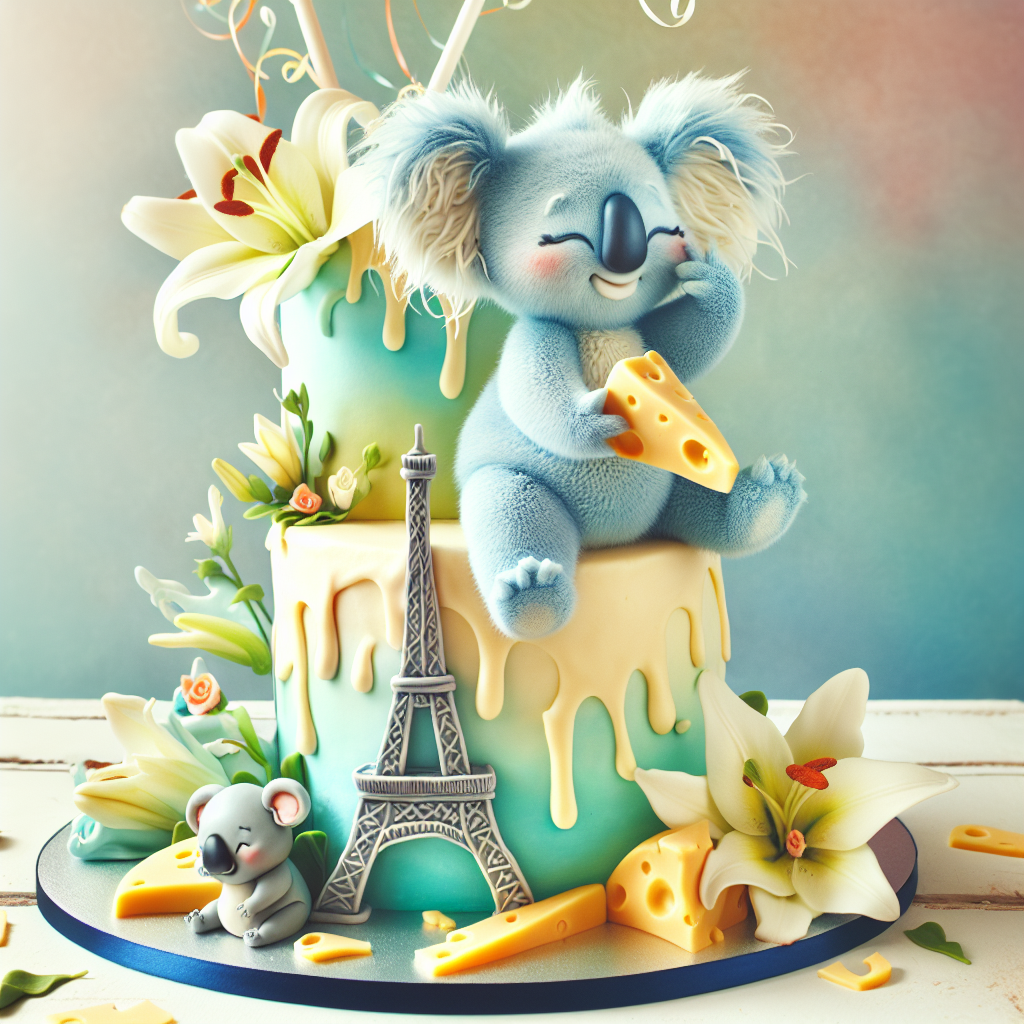 Stitch, Cheese, Lily , and Paris Birthday Card