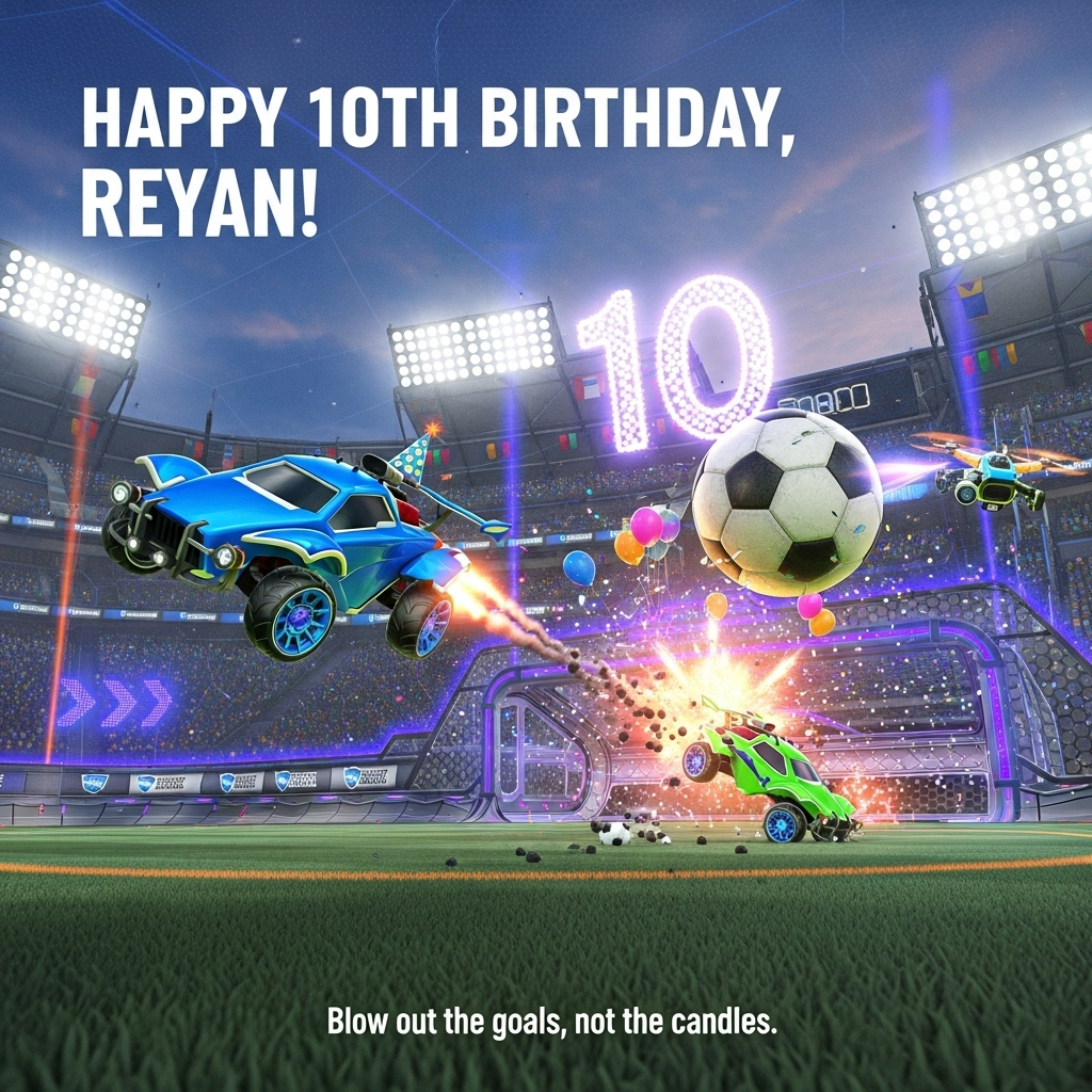 Rocket League , Soccer, Fast cars, and Birthday Card