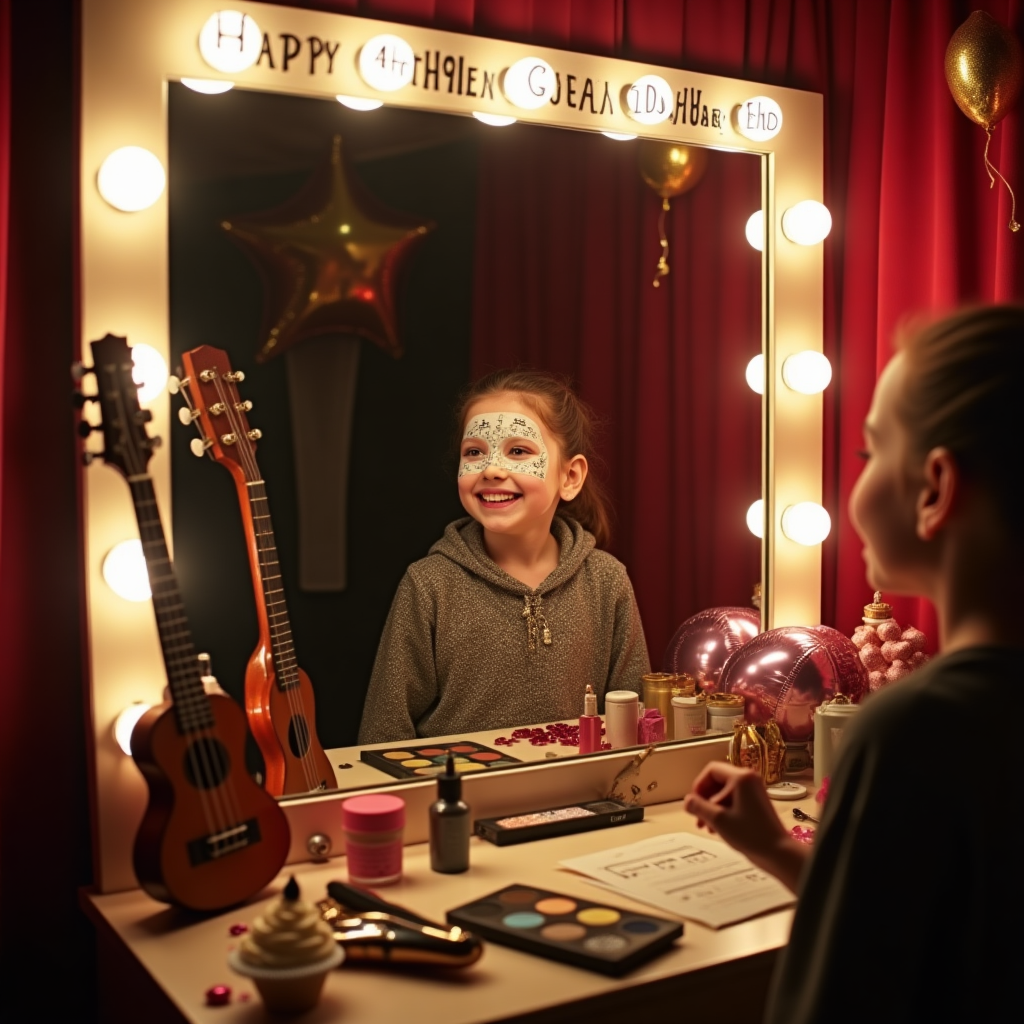 Theatre,Performing arts,music,Make up,Skincare, and Birthday Card