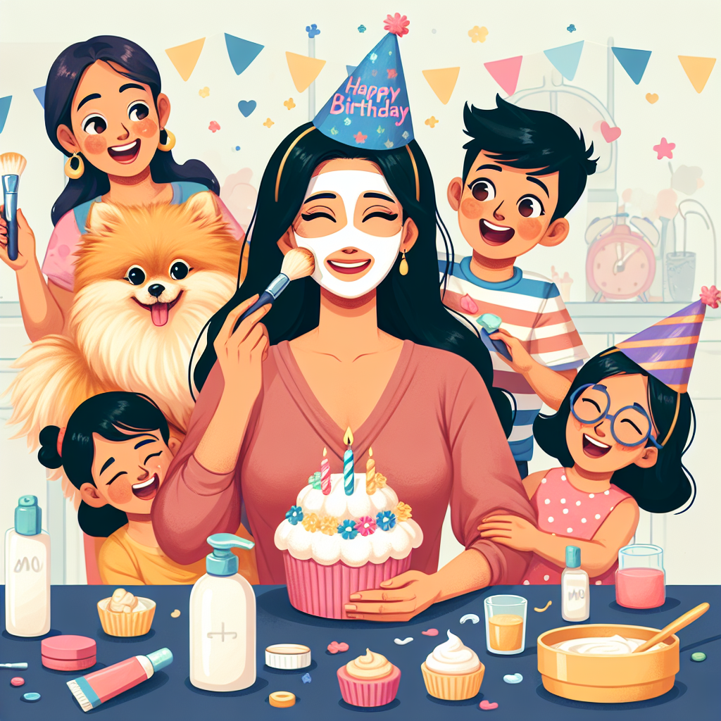 Being a mum, Skincare , and Pomeranian Birthday Card