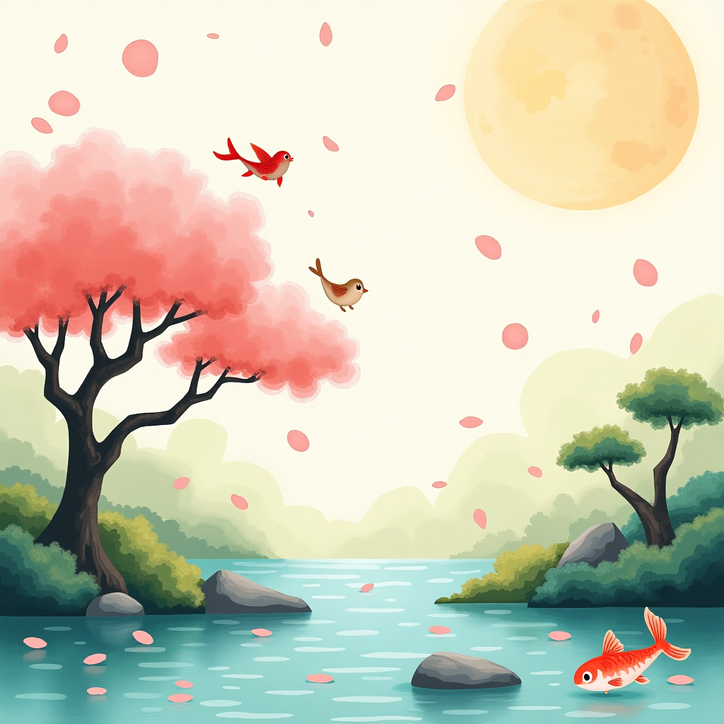 Here’s the prompt you asked for:

---

At the top of the abstract image, "Have a Bonsai-sized Blast, Monica!"

Create an abstract, cute, birthday-themed image inspired by a serene Japanese garden. Soft watercolor textures blend together in whimsical shades of sakura pink, jade green, sky blue, and golden sunlight. Feature abstract suggestions of tiny, playful bonsai trees, rippling koi ponds with charming, chubby fish shapes, swirling pathways of smooth pebbles, and dreamy hints of paper lanterns gently floating overhead. Scatter minimalistic shapes of laughing, round birds perched on invisible branches. The overall style should feel airy, joyful, and vibrant, evoking the peacefulness and magic of a Japanese garden in springtime — but interpreted through an imaginative, colorful, and playful abstract lens. 

---

Would you like a few more variations too? 🎨✨
Generated with these themes: Japanese Garden.
Made with ❤️ by AI.