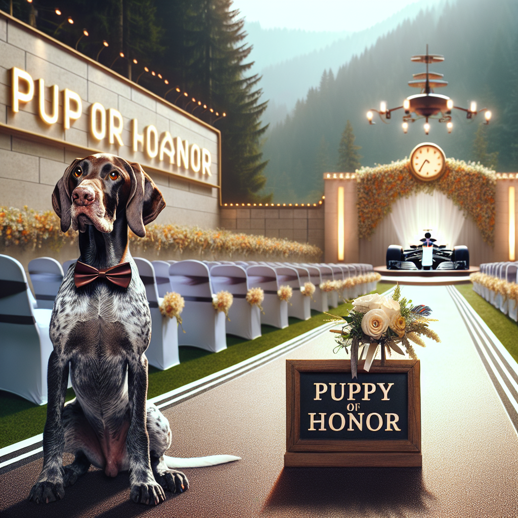 German shorthaired pointer, and F1 Wedding Card